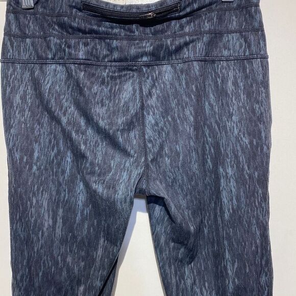 Athleta Women's Athletic High Rise Mélange Pattern Work Out Leggings In Black Si - Picture 4 of 11